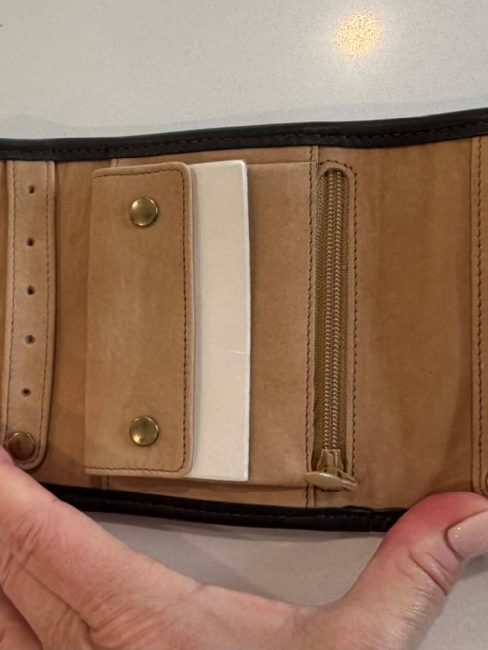 Coach Black Leather Trifold Checkbook Organizer Wallet - Picture 2 of 4
